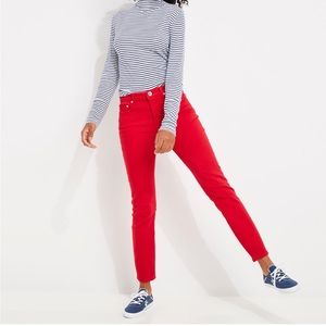 Vineyard Vines New w/o tags Red Jamie High-Rise Garment-Dyed Jeans Size 29